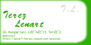 terez lenart business card